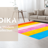 Ultra Soft Area Rug, Non Slip, Stain Resistant, Washable Area Rugs for Living Room, Bedroom, Vibrant Rainbow Sky Aesthetic(Pink)