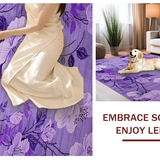 Ultra Soft Area Rug, Non Slip, Stain Resistant, Washable Area Rugs for Living Room, Bedroom, Soft Pastel Flower Aesthetic(Purple)