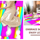 Ultra Soft Area Rug, Non Slip, Stain Resistant, Washable Area Rugs for Living Room, Bedroom, Bright Furry Artistic Expressions(Pink)