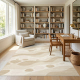 Beige Abstract Wave No. 9 Area Rug