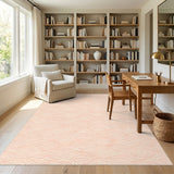 Pink Wave Geometric Area Rug
