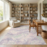 Pastel Cloud Swirl Abstract Area Rug
