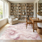 Pink Abstract Area Blush Pink Swirl Abstract Area Rug