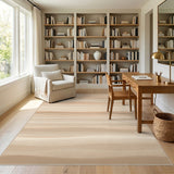 Beige Wavy Abstract No. 6 Area Rug