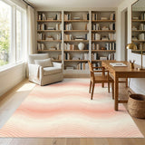 Orange Wave Flow Area Rug