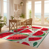 ODIKA Washable Watermelon Print Area Rug - Low Pile Non-Slip Nursery & Kitchen Décor