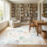 Neutral Pebble Washable Area Rug