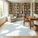 Grey Abstract Brushstroke Washable Area Rug