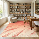 Red Diagonal Dot Area Rug