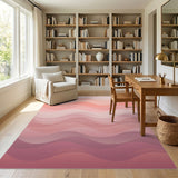 Blush Pink Wave Area Rug
