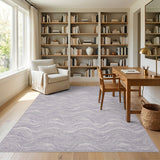 Purple Wavy Abstract No. 2 Area Rug