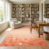 Warm Orange Bubble Abstract Area Rug