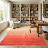 Red Gradient Geometric Dot Area Rug