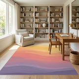 Abstract Wave Gradient Area Rug
