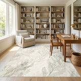 Neutral Coastal Seaweed Washable Area Rug