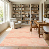 Pink Gradient Wave Area Rug