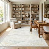 Beige Soft Wave Area Rug