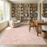 Swirl Abstract Area Pink Swirl Abstract Area Rug