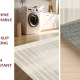 Chic Beige Abstract Linear Motif(Beige)