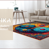 Ultra Soft Area Rug, Non Slip, Stain Resistant, Washable Area Rugs for Living Room, Bedroom, Traditional Multi Aesthetic Home Decor Area Carpet(Blue)
