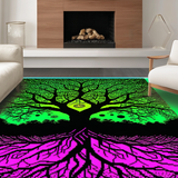 Ultra Soft Area Rug, Non Slip, Stain Resistant, Washable Area Rugs for Living Room, Bedroom, Dynamic Ethereal Art Deco(Black)