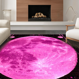 Ultra Soft Area Rug, Non Slip, Stain Resistant, Washable Area Rugs for Living Room, Bedroom, Whimsical Botanical Monochrome Patterns(Pink)