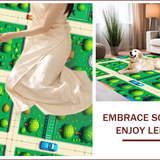 Ultra Soft Area Rug, Non Slip, Stain Resistant, Washable Area Rugs for Living Room, Bedroom, Imaginative Airport Play Mat for Kids' Bedroom(Green)