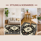 Luxurious Vintage Damask Motif(Black)