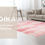 Ultra Soft Area Rug, Non Slip, Stain Resistant, Washable Area Rugs for Living Room, Bedroom, Chic Dusty Rose Swirl Design(Pink)