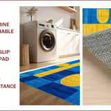 Ultra Soft Area Rug, Non Slip, Stain Resistant, Washable Area Rugs for Living Room, Bedroom, Elegant Minimalist Patterned Delight(Blue)