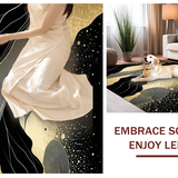 Ultra Soft Area Rug, Non Slip, Stain Resistant, Washable Area Rugs for Living Room, Bedroom, Chic Opulent Textured Border(Gold)