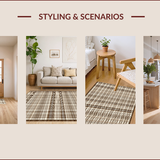 Ultra Soft Area Rug, Non Slip, Stain Resistant, Washable Area Rugs for Living Room, Bedroom, Seasonal Earth Toned Elegance(Brown)