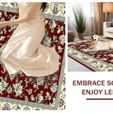 Luxurious Burgundy and Ivory Motif(Red)