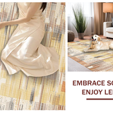 Ultra Soft Area Rug, Non Slip, Stain Resistant, Washable Area Rugs for Living Room, Bedroom, Playful Brown and White Pattern(Beige)