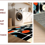 Ultra Soft Area Rug, Non Slip, Stain Resistant, Washable Area Rugs for Living Room, Bedroom, Elegant Black and White Design(Black)