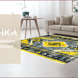 Ultra Soft Area Rug, Non Slip, Stain Resistant, Washable Area Rugs for Living Room, Bedroom, Tribal Distressed Grey Yellow Living Room Rug(Yellow)