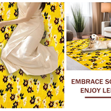 Ultra Soft Area Rug, Non Slip, Stain Resistant, Washable Area Rugs for Living Room, Bedroom, Lively Sunny Botanical Elegance(Yellow)
