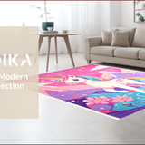Ultra Soft Area Rug, Non Slip, Stain Resistant, Washable Area Rugs for Living Room, Bedroom, Soft Shag Rainbow Dorm Decor Carpet(Pink)