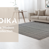 Contemporary Geometric Check Design(Black)