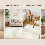 Trendy Abstract Cream Colorplay(Beige)