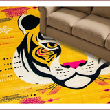 Ultra Soft Area Rug, Non Slip, Stain Resistant, Washable Area Rugs for Living Room, Bedroom, Rustic Textured Boho Style(Yellow)