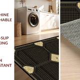 Elegant Black Floral Tile Arrangement(Black)