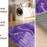 Ultra Soft Area Rug, Non Slip, Stain Resistant, Washable Area Rugs for Living Room, Bedroom, Trendy Plush Watercolor Design(Purple)