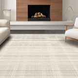 Ultra Soft Area Rug, Non Slip, Stain Resistant, Washable Area Rugs for Living Room, Bedroom, Unique Handcrafted Rustic Charm(Beige)