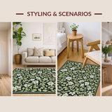 Striking Monochrome Plant Motif(Black)