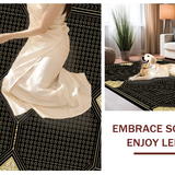 Elegant Black Floral Tile Arrangement(Black)