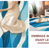 Lush Gentle Curved Lines(Blue)