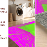 Ultra Soft Area Rug, Non Slip, Stain Resistant, Washable Area Rugs for Living Room, Bedroom, Soft Pastel Geometric Vibe(Green)