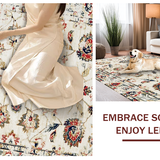 Chic Vintage Distressed Floral Design(Beige)