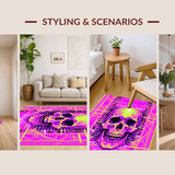 Ultra Soft Area Rug, Non Slip, Stain Resistant, Washable Area Rugs for Living Room, Bedroom, Chic Abstract Kiss Design(Pink)